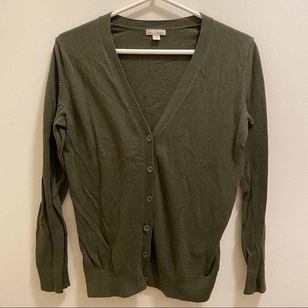 GAP Cardigan - Olive Green